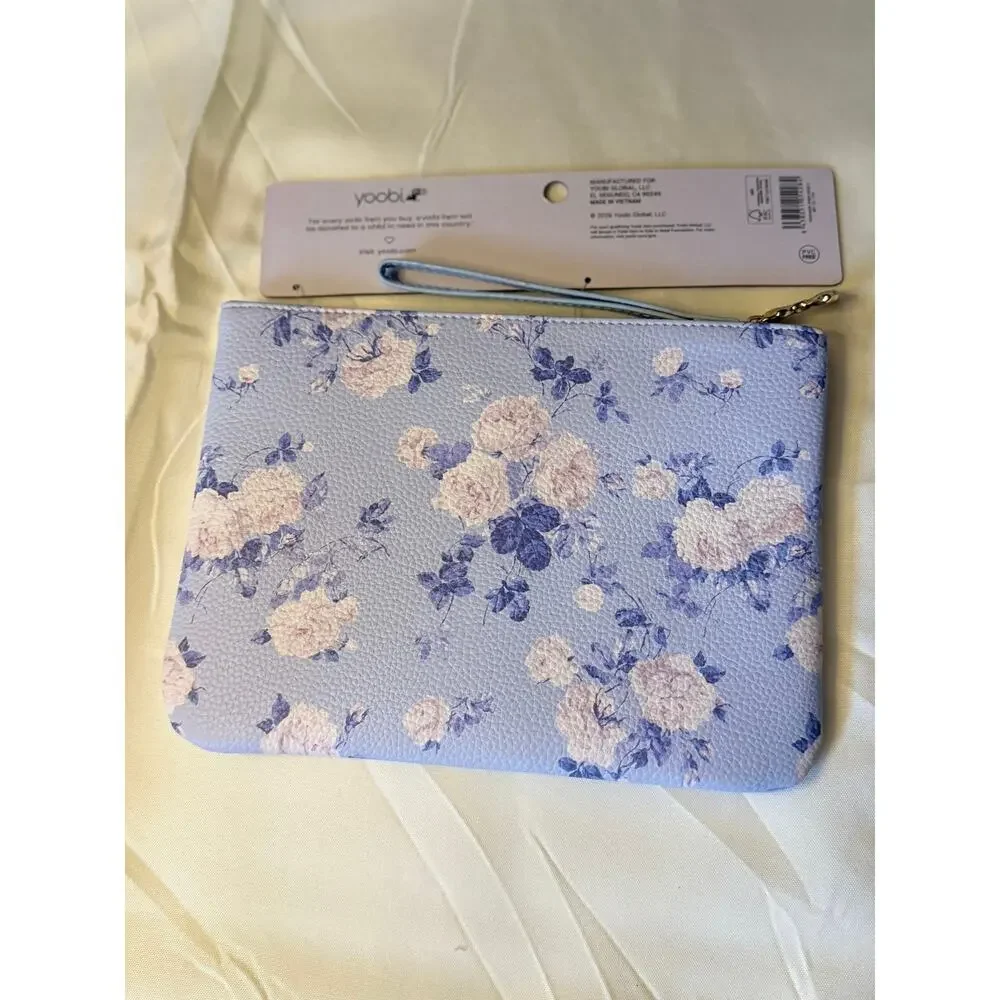 LoveShackFancy xTarget Yoobi EverBlooming Rosettes Flat Zip Case w/strap NWT